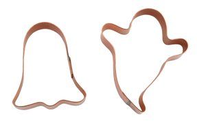 Pair of Little Halloween Ghosts Copper Cookie Cutters