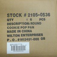 Wilton Pops Aluminum Round Cookie Pan (Case of 6 Pans) N3