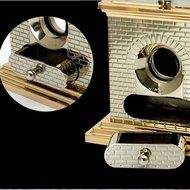 Gadget High-end Luxurious Guillotine Brick House Style Table Cigar Scissor Metal Cigar Cutter with Drawer N4