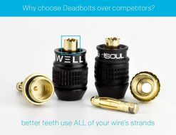 Deadbolt Banana Plugs, 12-pair, By Sewell Direct N3