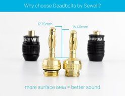 Deadbolt Banana Plugs, 12-pair, By Sewell Direct N6