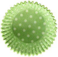 Jubilee Sweet Arts 50 Count Baking Cups, Standard, Lime Green Polka Dot N2