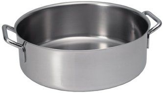 Sitram Catering 10.4-Quart Commercial Stainless Steel Rondeau Casserole