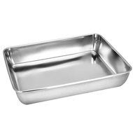 Meleg Otthon Heavy Duty Deep Baking Sheet Pans Square Stainless Steel Bakeware Cookie Pan Bakeware Tray Sheet...