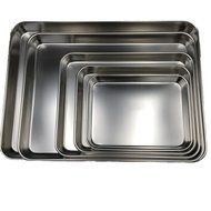 Meleg Otthon Heavy Duty Deep Baking Sheet Pans Square Stainless Steel Bakeware Cookie Pan Bakeware Tray Sheet... N5