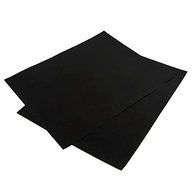 2Pcs Baking Sheet BBQ Grill Mats Reusable Pad NON-Stick Surface Hot Plate Mat Fiberglass Fabric Black 30 x40cm N2