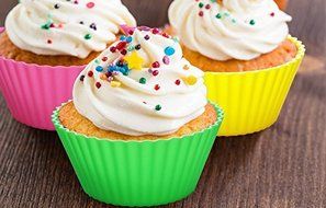 Sunsella Silicone Baking Cups, Standard Size, 2.6&quot; W X 1.3&quot; H, 12 Count N2