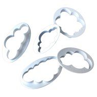 Fashionclubs 5Pcs Christmas Fluffy Cloud Fondant Sugar Cookie Biscuit Cake Cutter Mold