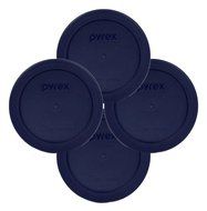 Pyrex Green 2 Cup Round Storage Cover #7200-PC for Glass Bowls, 4 Pack N7