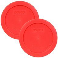Pyrex Green 2 Cup Round Storage Cover #7200-PC for Glass Bowls, 4 Pack N10