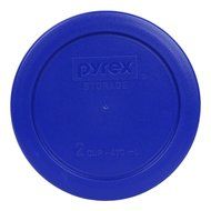 Pyrex Green 2 Cup Round Storage Cover #7200-PC for Glass Bowls, 4 Pack N12