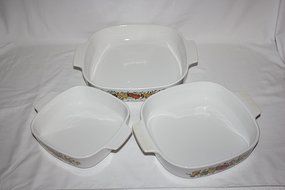 Set of 12 - Vintage 1970s Corning Ware " Spice O' Life " Covered Casserole Skillet Baking Dishes w/ Lids (2 Liter... N5