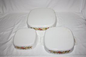 Set of 12 - Vintage 1970s Corning Ware " Spice O' Life " Covered Casserole Skillet Baking Dishes w/ Lids (2 Liter... N6