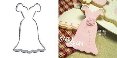 Anyana 4pcs/set Metal Stainless Steel Wedding Woman Dress Cookie Cutters Fondant Biscuits Cutters Tools Decorations N2