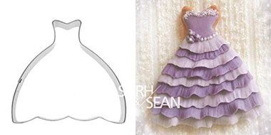 Anyana 4pcs/set Metal Stainless Steel Wedding Woman Dress Cookie Cutters Fondant Biscuits Cutters Tools Decorations N5