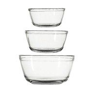 Anchor Hocking 4 qt, 2.5 qt and 1.5 qt Mixing Bowl Set with Lids N3