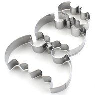 Zicome Bat Shape Halloween Cookie Cutter, Set of 3, Assorted Sizes