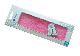 FOUR-C Cake Lace Mold Impression Silicone Mould Sweet Lace for Fondant Cake Decorating Color Pink N3