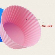 24 pcs Reusable Nonstick Silicone Baking Cups Cupcake Liners Muffin Molds Cups Chocolate Holders ( 8 Different... N2