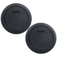 Pyrex 7201-PC Round 4 Cup Storage Lid for Glass Bowls (2, Midnight Black)