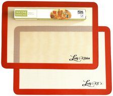 Ludy's Kitchen 3-Pc Silicone Bakeware Set - Professional Grade Silicone Baking Mats - Replaces Parchment Paper... N14