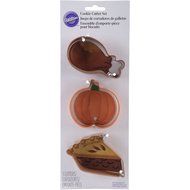 Wilton 2308-2017 3 Piece Thanks Giving Meal Cookie Cutter Set, Assorted