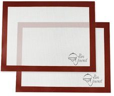 Silicone Baking Mat - Set of 2 Half Sheet (Thick &amp; Large 11 5/8" x 16 1/2")
