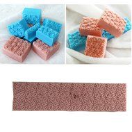 Biowow 1pcs Silicone Rectangular Soap Loaf Toast Rose Pattern Mold Mould N5