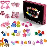 Cookiepro Cartoon Edition - 50pc Set Of Ejector Punch Cookie Cutters In Various Cartoon + Holiday Themes - Fondant...