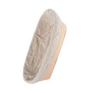 EXIU Oval Banneton Brotform Rising Dough Bread Proofing Rattan Basket &amp; Liner N6