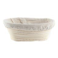 EXIU Oval Banneton Brotform Rising Dough Bread Proofing Rattan Basket &amp; Liner N9