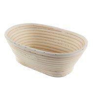 EXIU Oval Banneton Brotform Rising Dough Bread Proofing Rattan Basket &amp; Liner N10