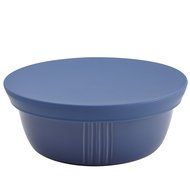 Paula Deen Savannah Collection Stoneware 24-Oz. Serve &amp; Save Round Container with Silicone Lid, Blueberry N5