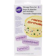 Wilton 2104-0237 Design Press 6-Piece Message Press Set- Discontinued By Manufacturer