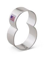 Ann Clark Number 8 Cookie Cutter - 3.25 Inches - Tin Plated Steel