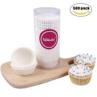 Webake 500 Count Standard Size White Paper Cupcake Liners, Baking Cups, Cupcake Liners Paper, Muffin Cups N2