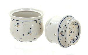 Polish Pottery Country Meadow French Butter Dish N2