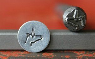 SUPPLY GUY 3, 5 or 7mm Single Metal Punch Design Stamp: Animals, Made in USA (not a set) (DRAGON SGDK-6) N8