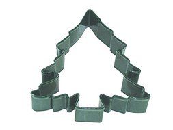 R&amp;M Christmas Tree 3.5&quot; Cookie Cutter Green With Colored, Durable, Baked-on Polyresin Finish