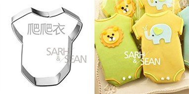 Anyana 5pcs/set Metal Stainless Steel of Baby Series Feeding Bottle Bibs Stroller Nipple Clothing Cookie Cutters... N7