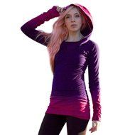 AIMTOPPY Fashion Women Hoodies Sweatshirts Long Sleeve Hooded Gradient Color Tops (XL, Blue) N9