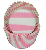 Oasis Supply 50 Count Baking Cups, Standard, Light Pale Pink Zebra