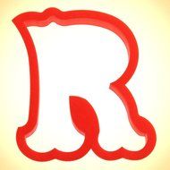 Curly Letter R Cookie Cutter 4 in