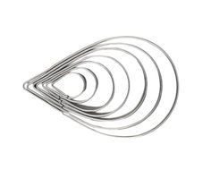 CountyLinen Gum Paste Fondant 7-Piece Rose Petal Cutter Set for cake decorating tools, 1/2-Inch to 2-3/4-Inch