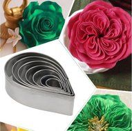 CountyLinen Gum Paste Fondant 7-Piece Rose Petal Cutter Set for cake decorating tools, 1/2-Inch to 2-3/4-Inch N4