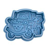 Ckeyin &reg; 4pcs Spring Plunger Pressing Car Shapes 3D Cookie Cutter Cutting Biscuit Pastry Cake Topper Decorating... N5