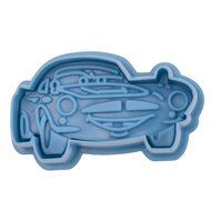 Ckeyin &reg; 4pcs Spring Plunger Pressing Car Shapes 3D Cookie Cutter Cutting Biscuit Pastry Cake Topper Decorating... N7