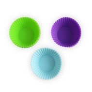 Houron Reusable Silicone Baking Cups Muffin Cupcake Liners DIY Molds (Small Assorted/12-Pack) N3