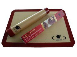 Silicone Baking Mat - 2 Pack Set By Sassano - Non Stick US 1/2 Size 16 1/2&quot; X 11 5/8&quot; N7