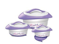 Milton Novel Hot Pot 3-Piece Insulated Keep Warm/Cold Casserole with Spoon Rest and Stainless Steel Insert Gift...